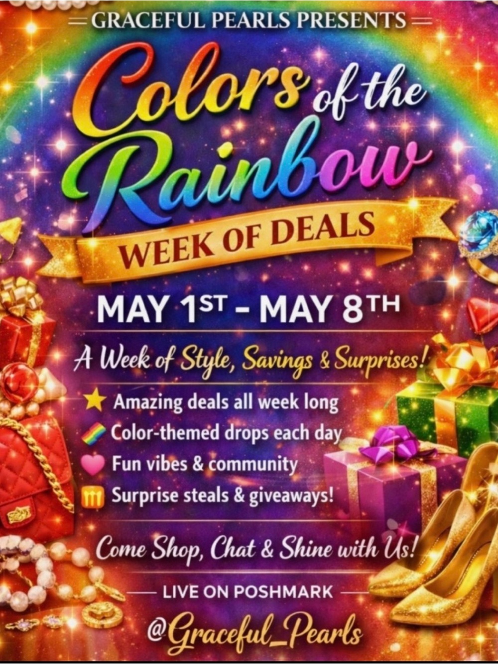 Happy Dance 💃🏽 Graceful Pearls Colors of the Rainbow 🌈 Week of Deals 💞